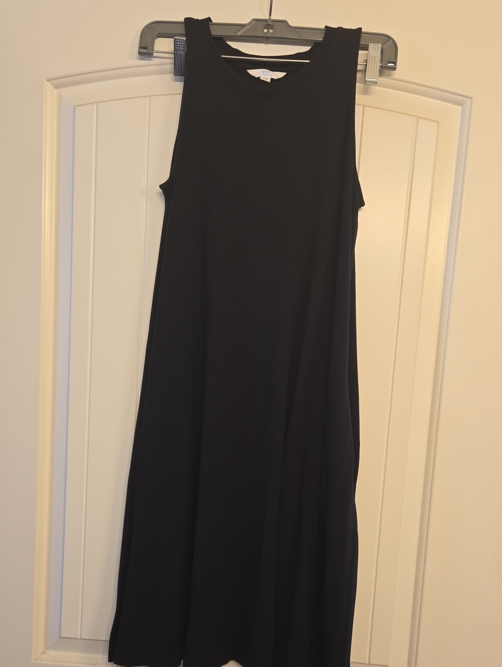 Time and Tru Black Sleeveless Midi A-Line Dress